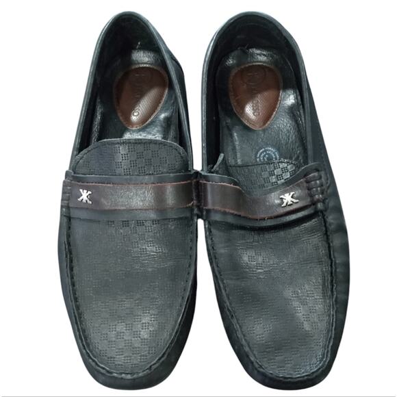 [H292] Karosso Black Genuine Leather Moccasin Driver/Loafers, Size 26 - Picture 2 of 8